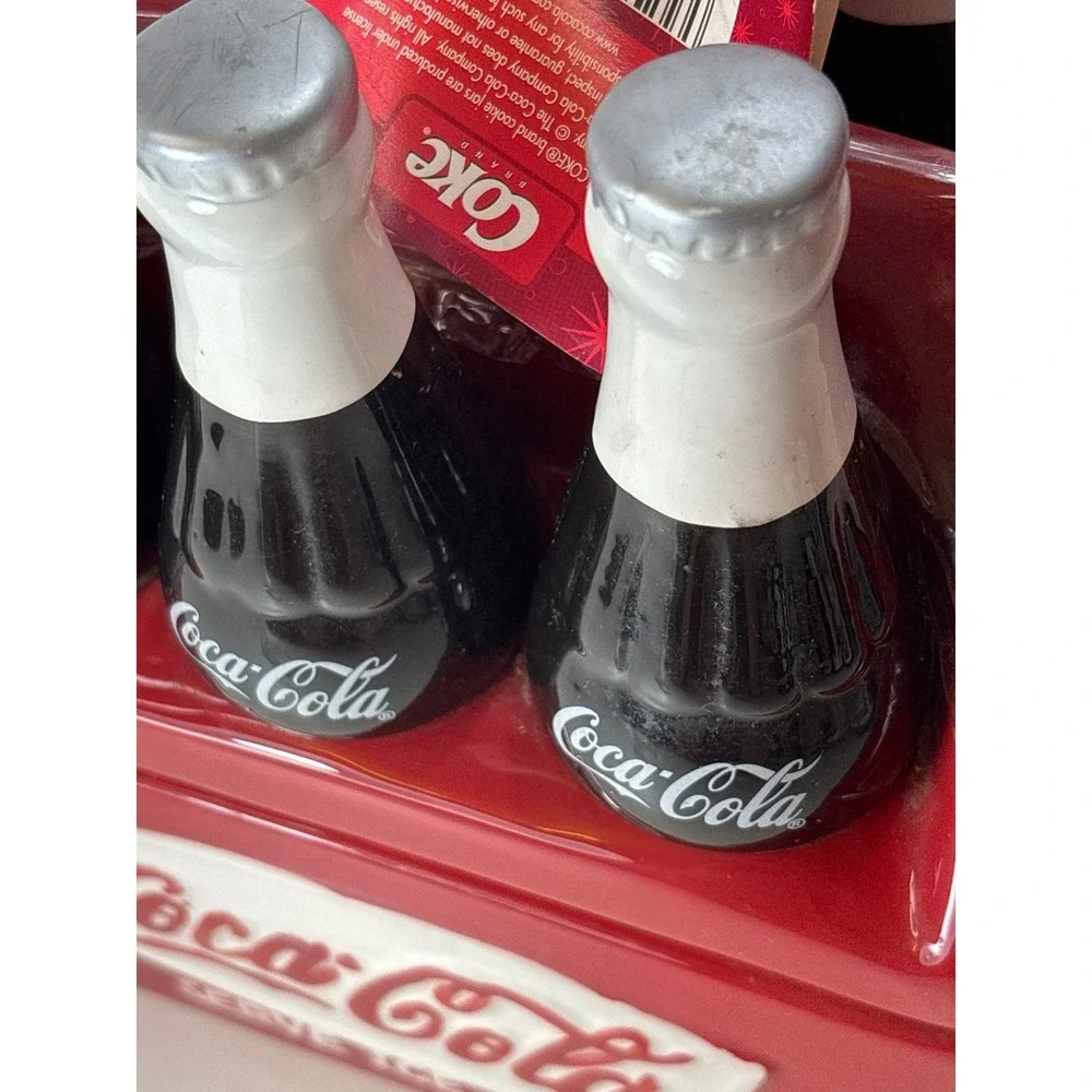 Vintage Coca-Cola Ceramic Cookie Jar Houston Harvest 6 Pk Bottle Design 90s NOS